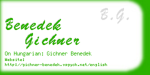 benedek gichner business card